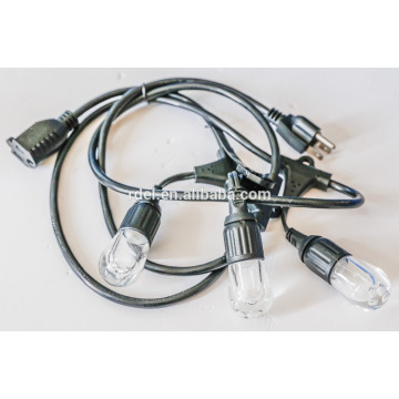 Luzes resistentes da corda da categoria comercial S14 para o uso interno / exterior - comprimento de 48 &#39;conectável com os 15 bulbos individuais para o Porc